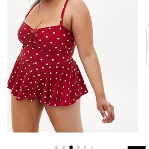 🆕DISNEY MINNIE MOUSE PEPLUM SWIMSUIT
